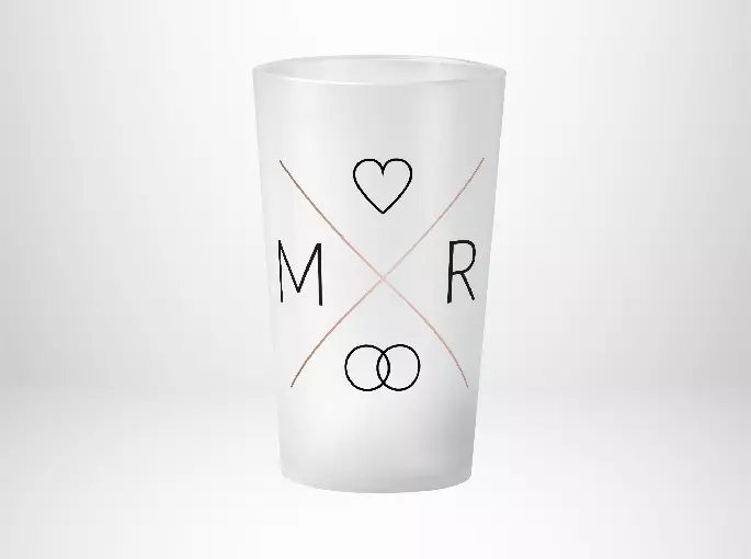 Mariage Initiales Croix