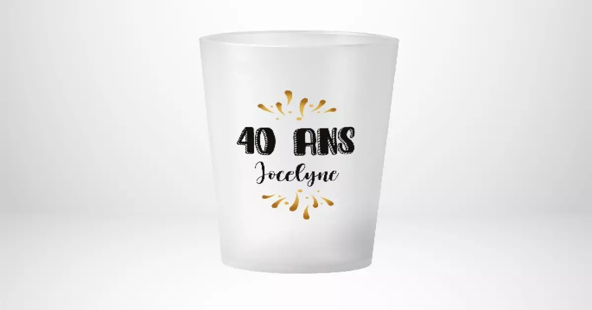 Gobelet Anniversaire Party Or Personnalisé - Ecocup Adulte | Le Gobelet Français