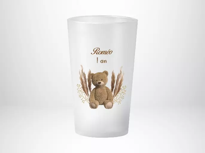 Anniversaire photo ourson personnalisé