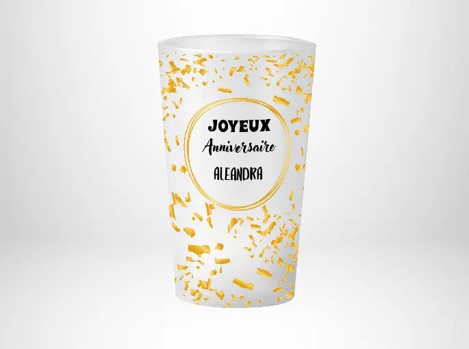 Anniversaire Confettis Or