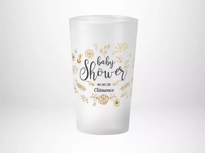 Baby Shower Fleurs Or