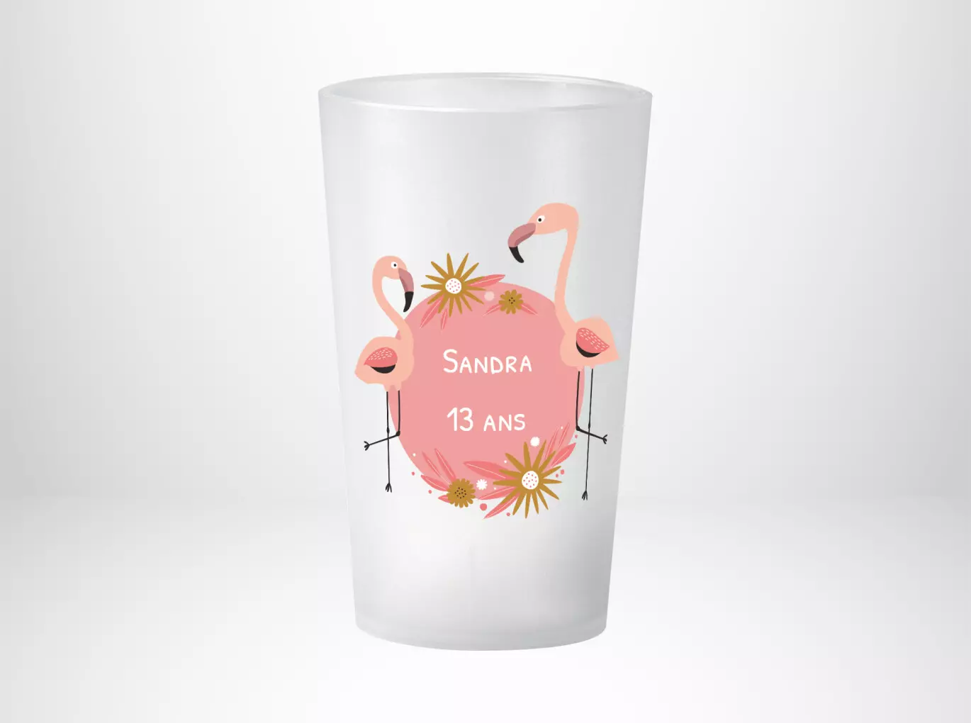 Anniversaire Flamant Rose Or