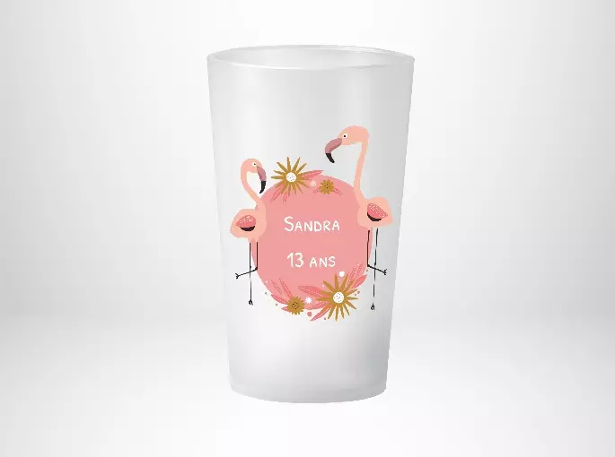 Anniversaire Flamant Rose Or