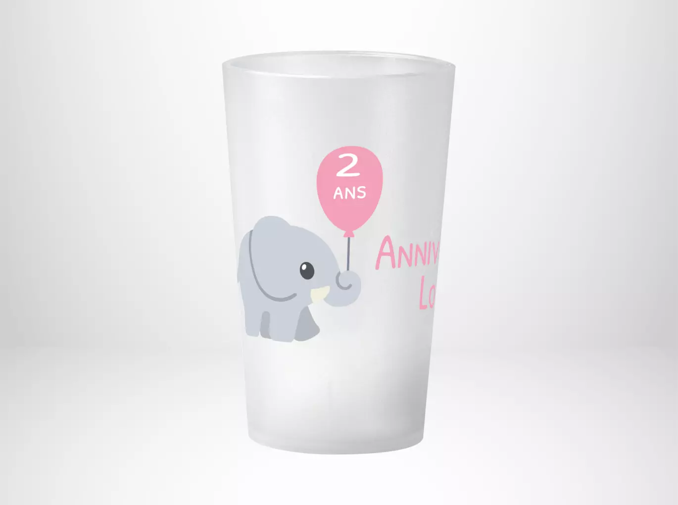 Anniversaire Elephant Rose
