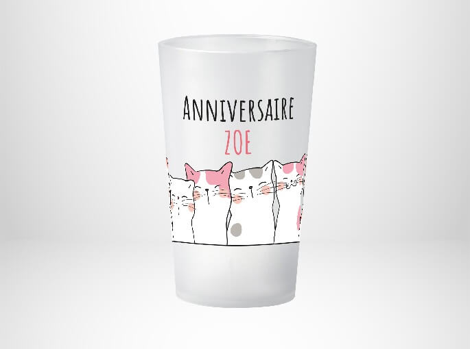 Anniversaire Chat Rose