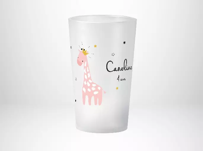 Anniversaire Girafe Rose