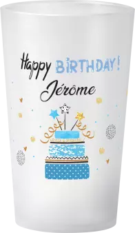 gobelet Anniversaire Bleu Or