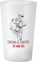 gobelet Mariage Personnages Câlin
