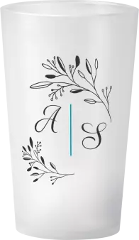 gobelet Mariage Initiales Florales Chic