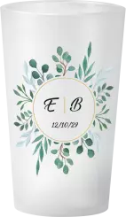 gobelet Mariage Initiales Végétales