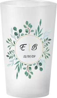 gobelet Mariage Initiales Végétales