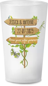 gobelet Mariage Panneau Végétal