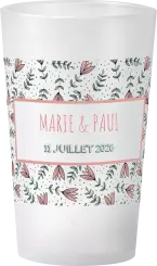 gobelet Mariage Motif Fleurs