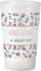 gobelet Mariage Motif Fleurs
