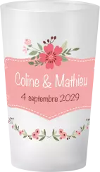 gobelet Mariage Encart Floral Photo