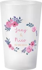 gobelet Mariage Fleurs Violettes Photo