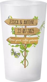 gobelet Mariage Photo Panneau Végétal