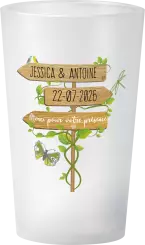 gobelet Mariage Photo Panneau Végétal