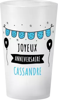 gobelet Anniversaire Guirlande Bleu Photo