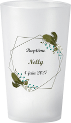 gobelet Baptême Couronne florale