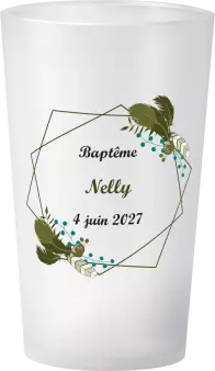 gobelet Baptême Couronne florale