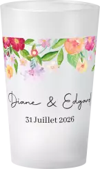 gobelet Mariage Fleurs Aquarelle