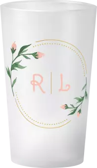 gobelet Mariage Initiales Tulipes
