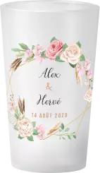 gobelet Mariage Couronne de Roses Photo