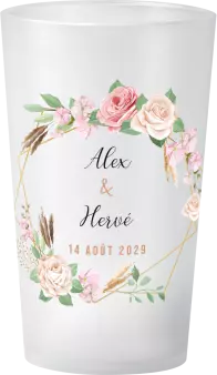 gobelet Mariage Couronne de Roses Photo