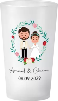gobelet Mariage Couronne & Personnages