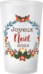 gobelet Noël couronne hiver