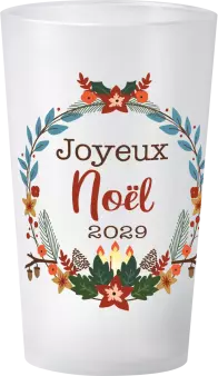 gobelet Noël couronne hiver