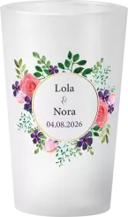 gobelet Mariage Fleurs Colorées