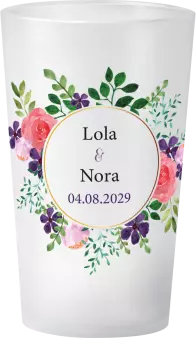 gobelet Mariage Fleurs Colorées