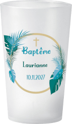 gobelet Bapteme Tropical Bleu