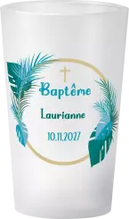 gobelet Bapteme Tropical Bleu