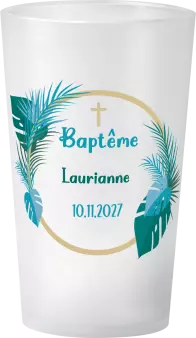 gobelet Bapteme Tropical Bleu