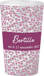 gobelet Naissance fleurs roses