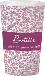 gobelet Naissance fleurs roses