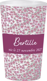 gobelet Naissance Fleurs Roses