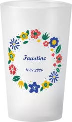 gobelet Bapteme flower power