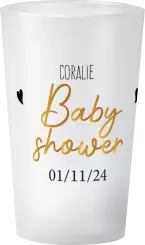 gobelet baby shower or noir
