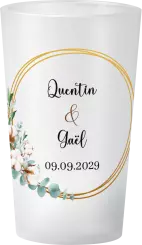 gobelet Mariage Eucalyptus Coton Or