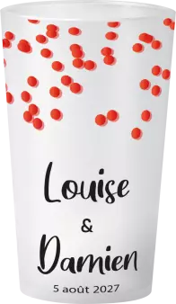 gobelet Confettis Rouge