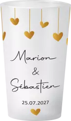 gobelet Mariage guirlande coeur or