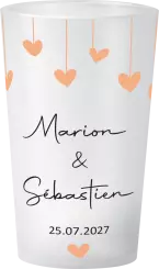 gobelet Mariage guirlande coeur nude