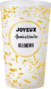 gobelet Mariage Confettis Or