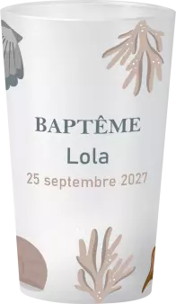 gobelet Baptême Coquillages
