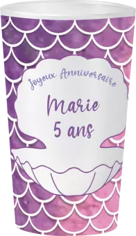 gobelet Anniversaire Écailles Sirène