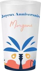 gobelet Anniversaire Tropical Coloré